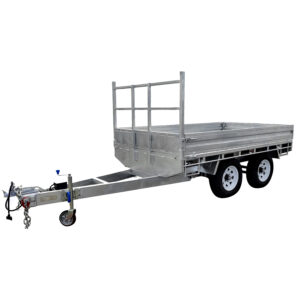 Premium 14x7 Galvanized Flat Top Trailer with 3500KGS ATM & Ramps