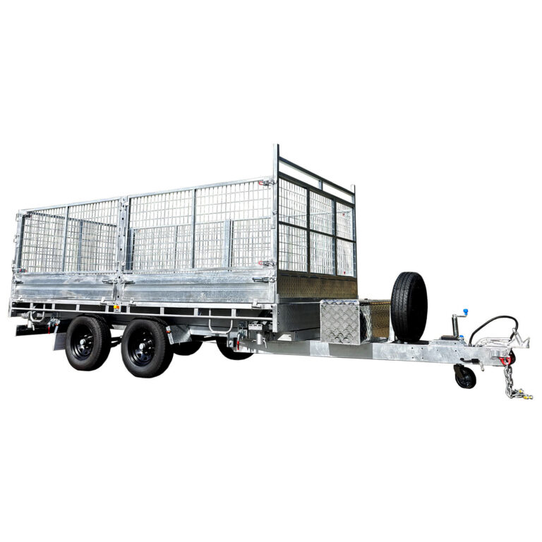 Buy 14x7 Hydraulic 3-Way Tipper Trailer - 3500KG ATM, Ramps.
