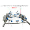 The 7.0m Galvanized Dual Axle Boat Trailer (3500kg ATM), for boats 6.2m-7.0m, features blue rollers, fenders, and a wide 1832mm frame for more stable performance.